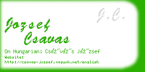 jozsef csavas business card